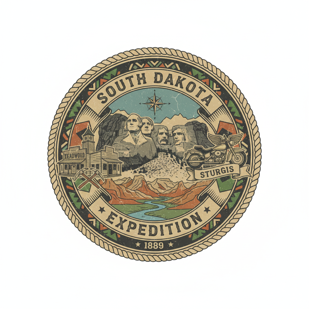 Vintage South Dakota Logo